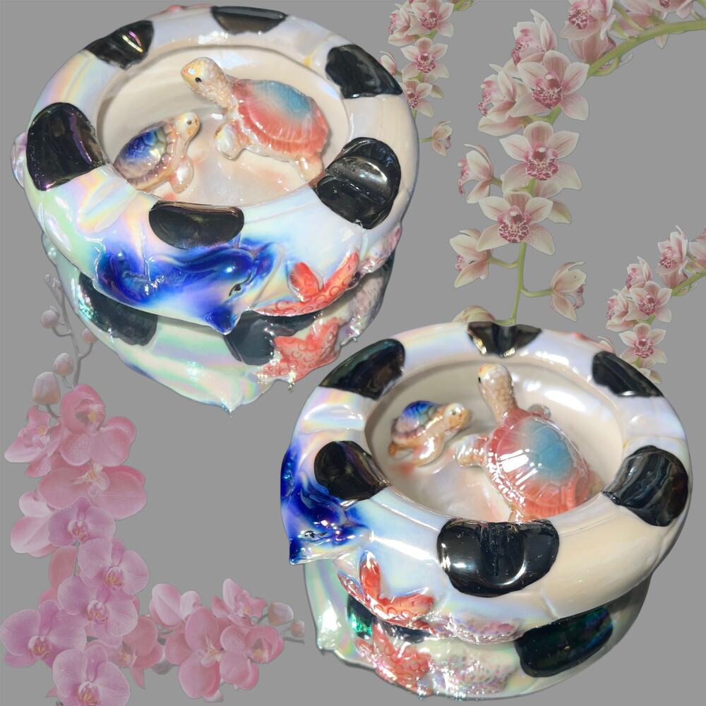 Pottery Sealife Ashtray